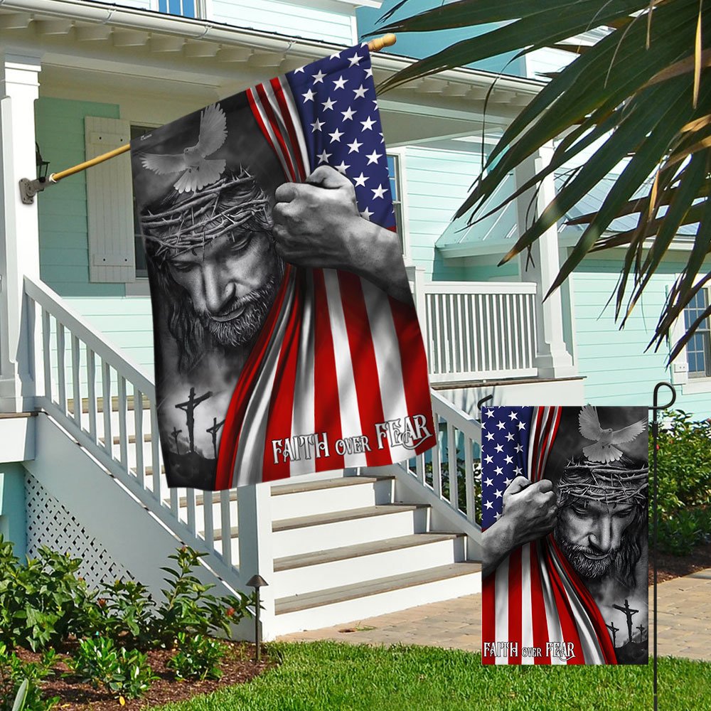 Jesus Flag Faith Over Fear God Jesus Flag TRL763F