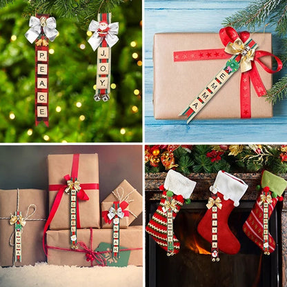 CHRISTMAS TREE DECORATIONS-DIY PERSONALIZED LETTER ORNAMENTS