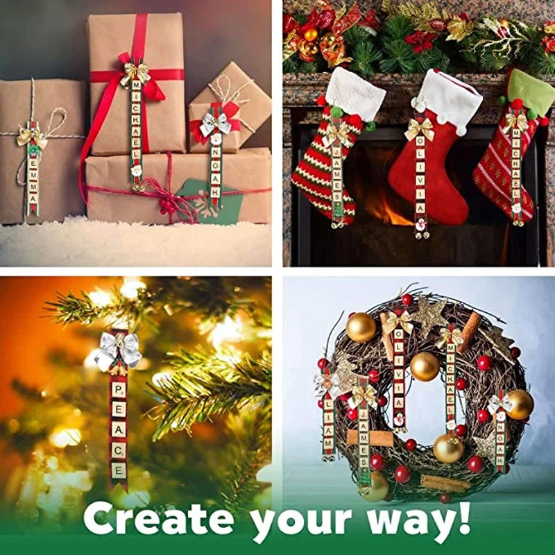 CHRISTMAS TREE DECORATIONS-DIY PERSONALIZED LETTER ORNAMENTS