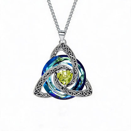 Birthstone Celtic Trinity Knot Necklace ✨