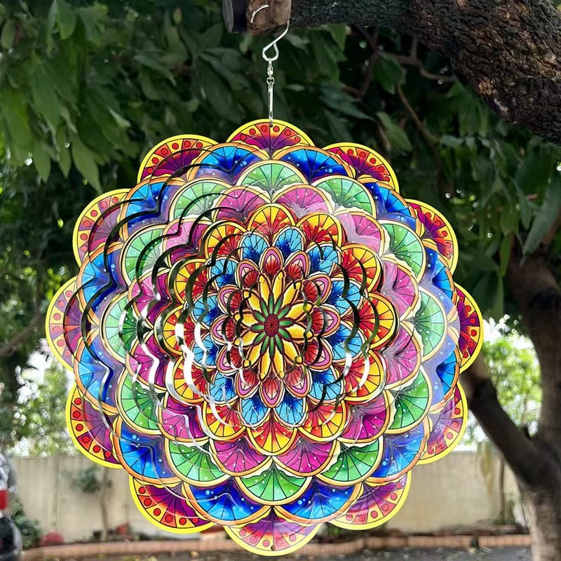 🌈🍃 3D "Tree of Life" Rotating Wind Chime—a colorful piece of art symbolizing growth, harmony, and beauty.