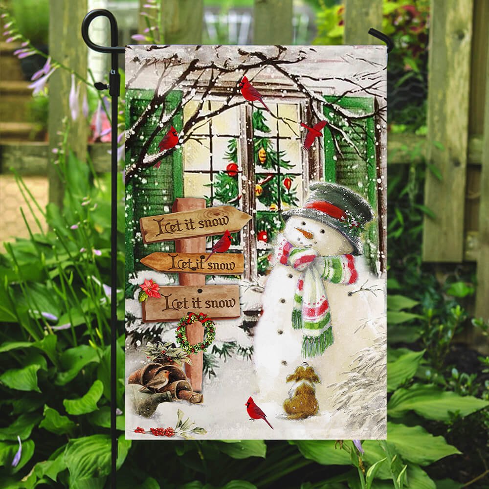 Let It Snow Christmas Flag