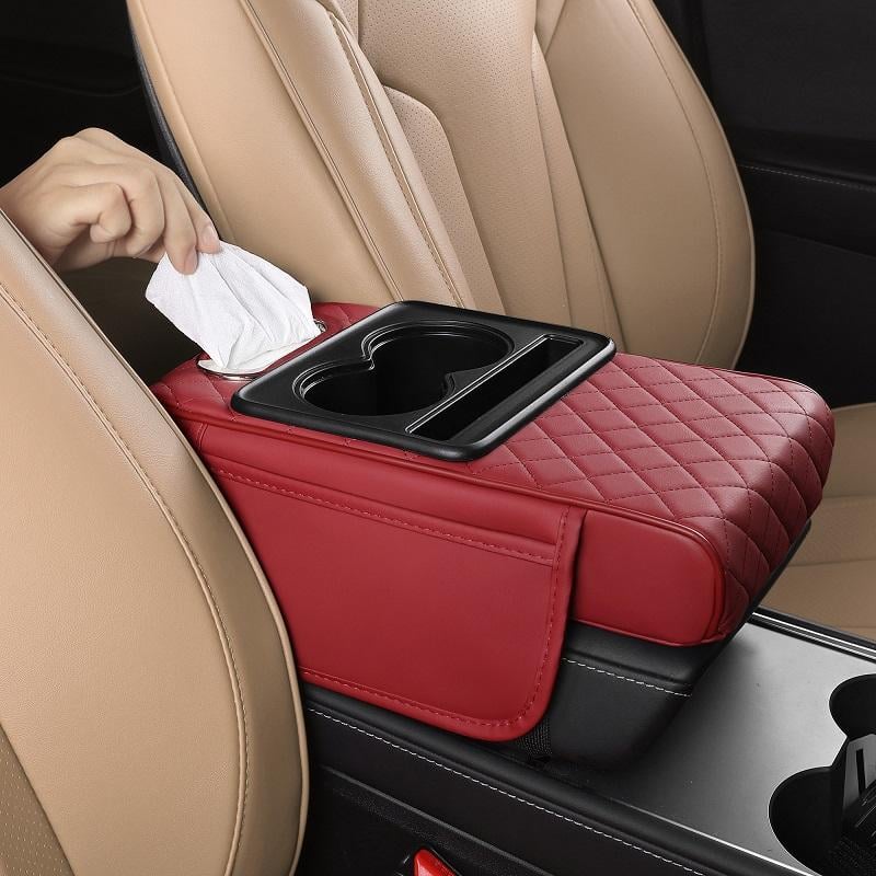 🚗✨Multifunctional PU Leather Car Armrest Box Mat