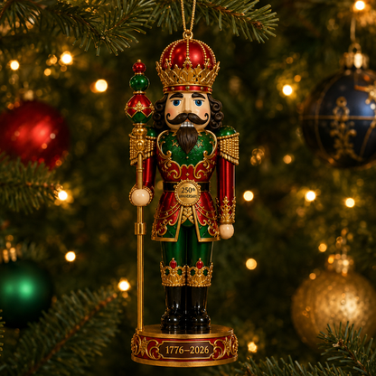2026 America 250th Anniversary Nutcracker King Christmas Ornament – Commemorative Keepsake