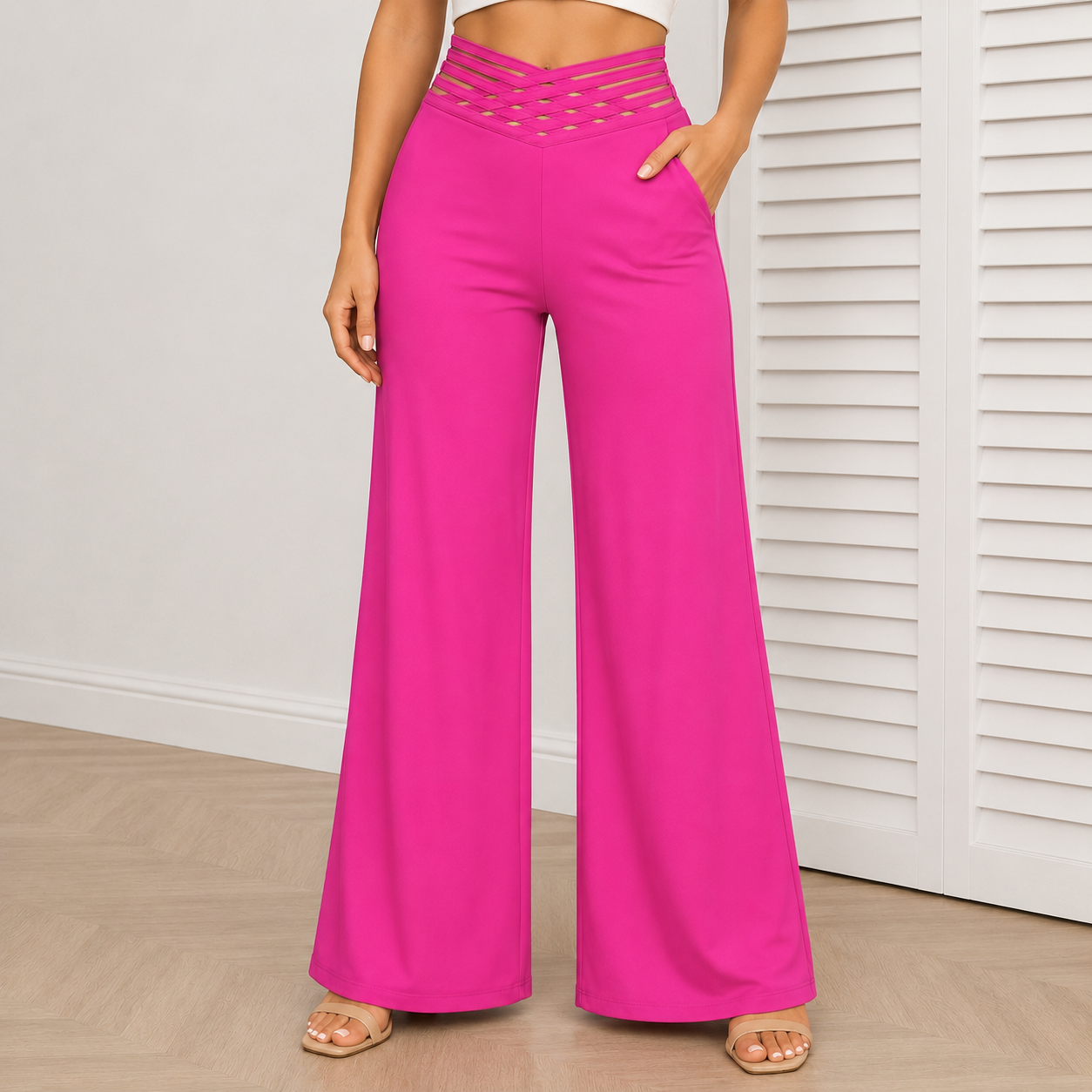 Plus Size Wide Leg Trousers for Women 💙