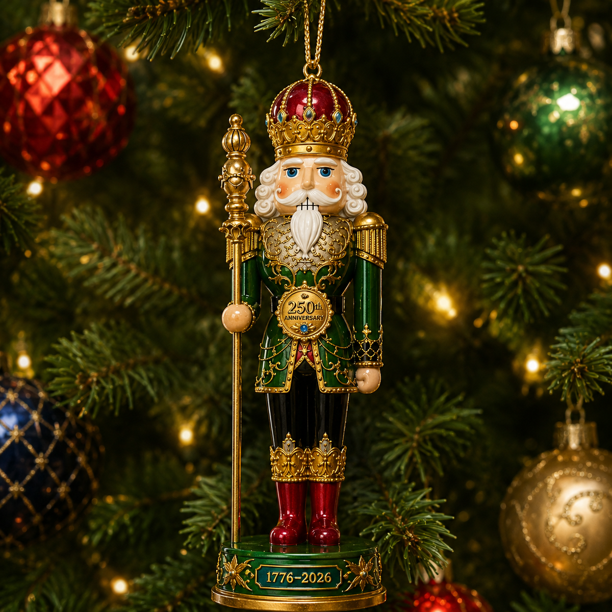 2026 America 250th Anniversary Nutcracker King Christmas Ornament – Commemorative Keepsake