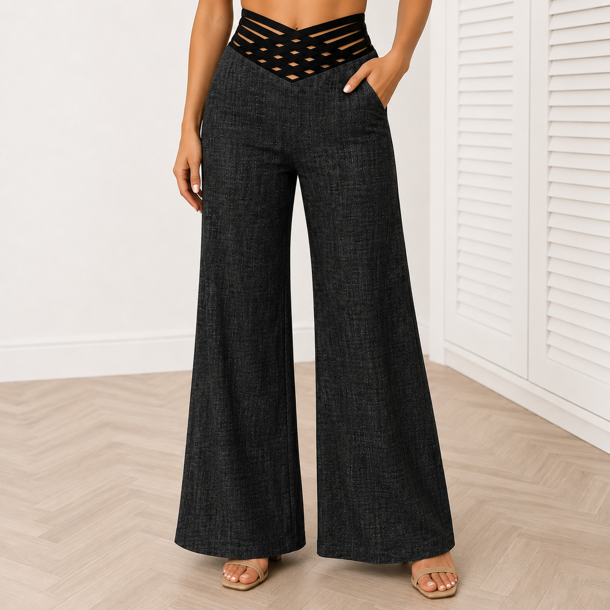Plus Size Wide Leg Trousers for Women 💙