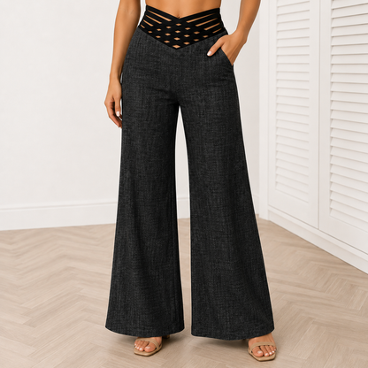 Plus Size Wide Leg Trousers for Women 💙
