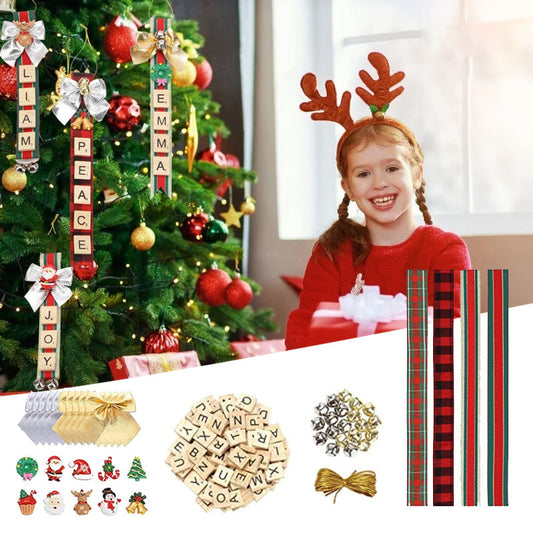 CHRISTMAS TREE DECORATIONS-DIY PERSONALIZED LETTER ORNAMENTS