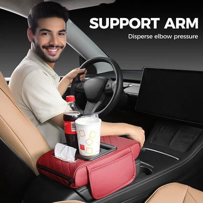🚗✨Multifunctional PU Leather Car Armrest Box Mat