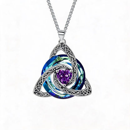 Birthstone Celtic Trinity Knot Necklace ✨