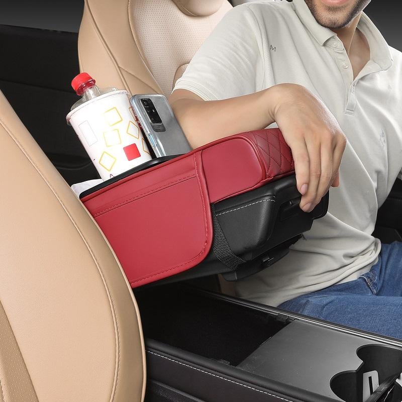 🚗✨Multifunctional PU Leather Car Armrest Box Mat