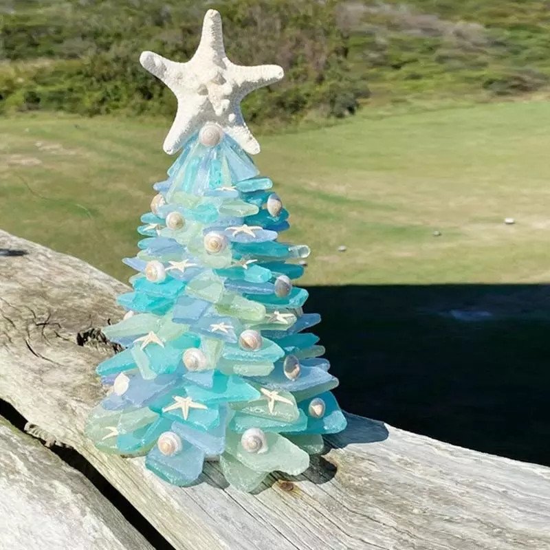 CHRISTMAS SEA GLASS TREE