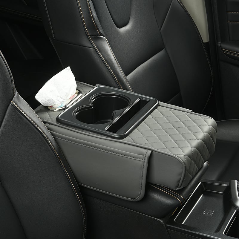 🚗✨Multifunctional PU Leather Car Armrest Box Mat