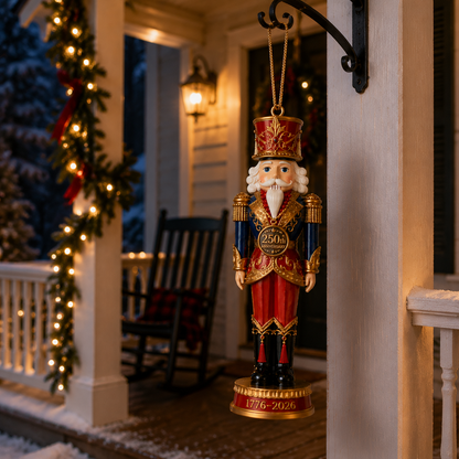 250th Anniversary Heritage Nutcracker Ornament | Patriotic 1776–2026 Christmas Gift
