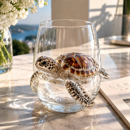 🌊 High-quality handmade glass featuring 3D marine life designs.