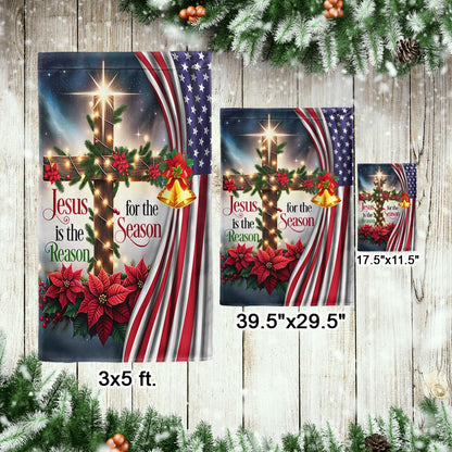 Jesus Christ Christmas Flag Jesus Is The Reason For The Season MLN2047F