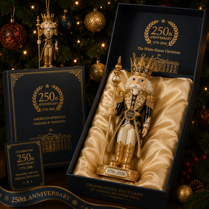 ✨2026 America 250th Anniversary Black & Gold Nutcracker King Ornament