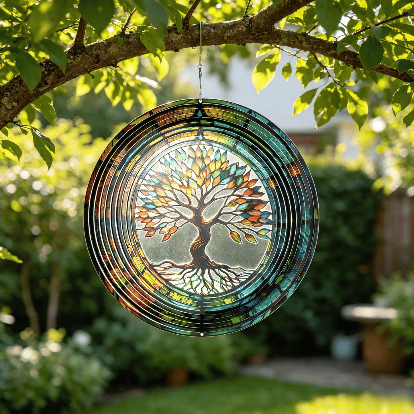 🌈🍃 3D "Tree of Life" Rotating Wind Chime—a colorful piece of art symbolizing growth, harmony, and beauty.