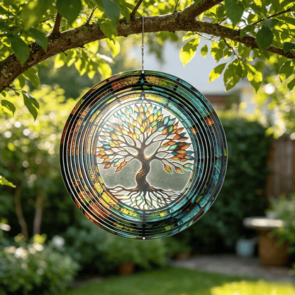 🌈🍃 3D "Tree of Life" Rotating Wind Chime—a colorful piece of art symbolizing growth, harmony, and beauty.