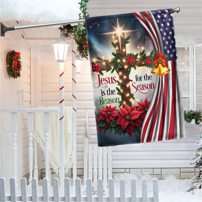Jesus Christ Christmas Flag Jesus Is The Reason For The Season MLN2047F