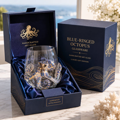 🌊 High-quality handmade glass featuring 3D marine life designs.