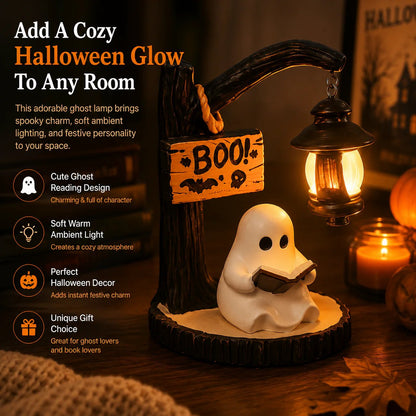 👻 Halloween Ghost Reading Lamp | Spooky Cute Ambient Decor