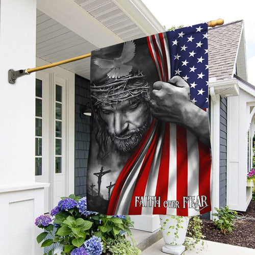 Jesus Flag Faith Over Fear God Jesus Flag TRL763F