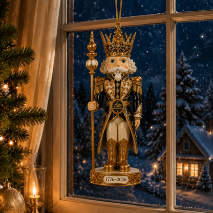✨2026 America 250th Anniversary Black & Gold Nutcracker King Ornament