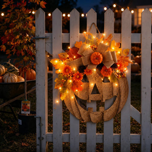 Light Up Your Front Door with Cozy Halloween Charm 🎃✨