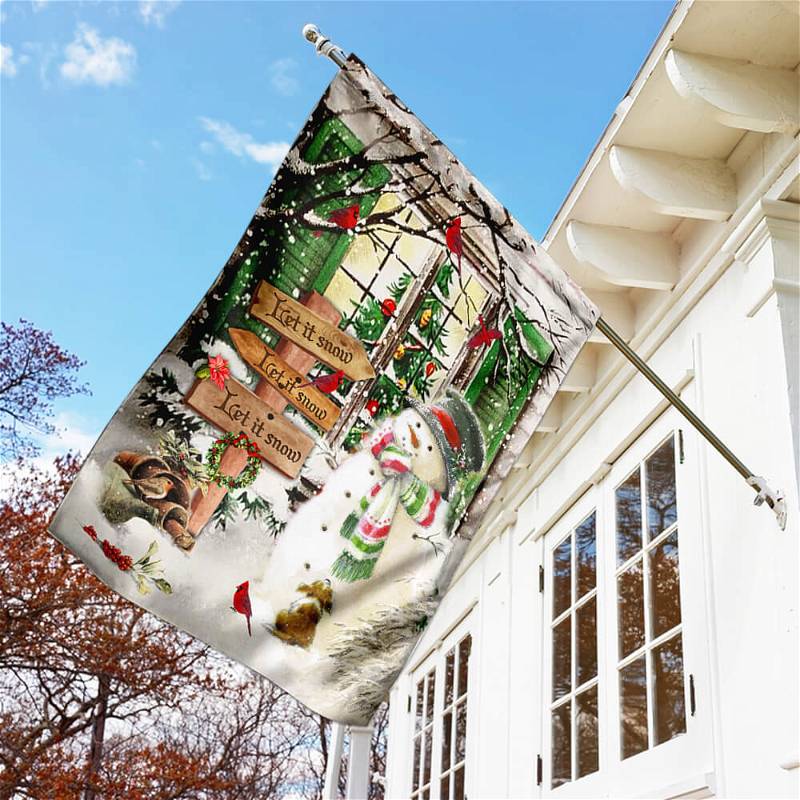 Let It Snow Christmas Flag