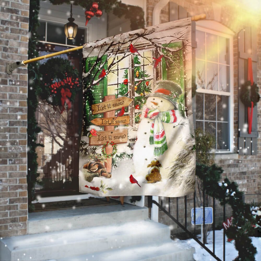 Let It Snow Christmas Flag