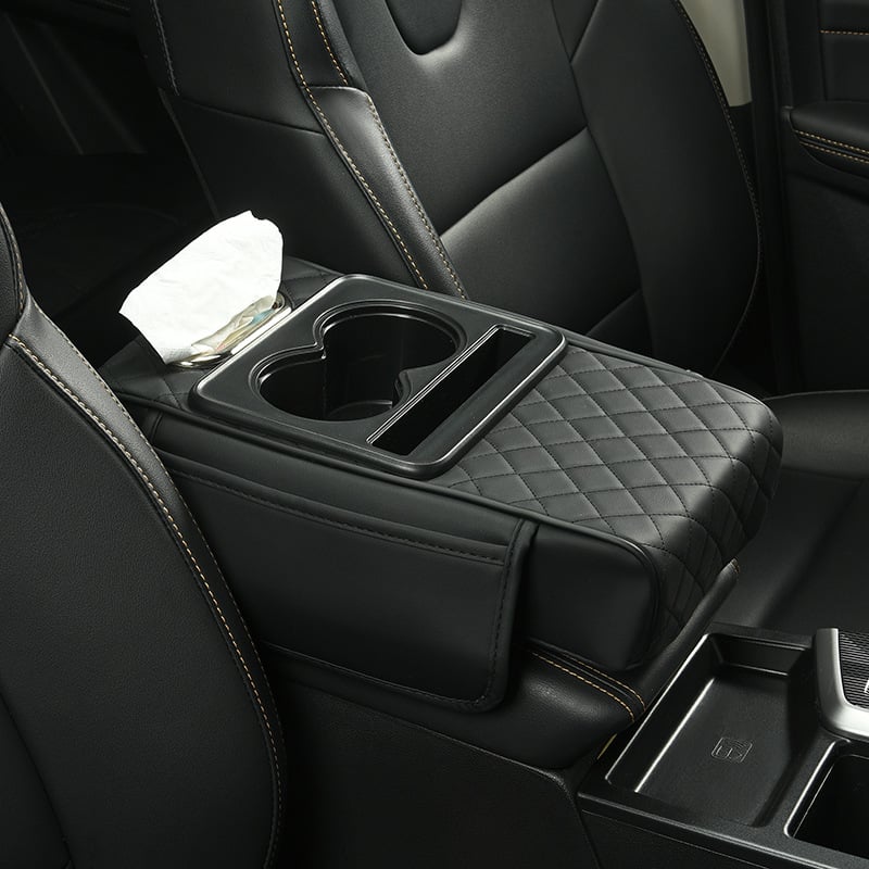 🚗✨Multifunctional PU Leather Car Armrest Box Mat