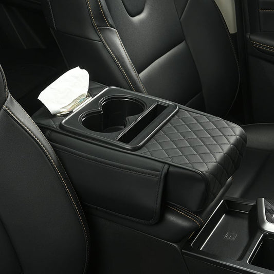 🚗✨Multifunctional PU Leather Car Armrest Box Mat
