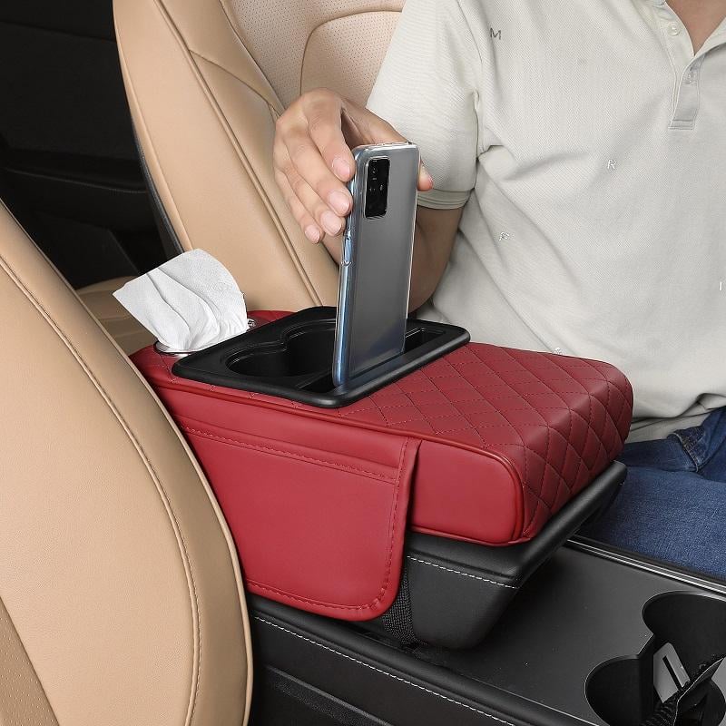 🚗✨Multifunctional PU Leather Car Armrest Box Mat