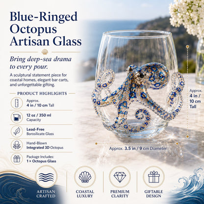 🌊 High-quality handmade glass featuring 3D marine life designs.