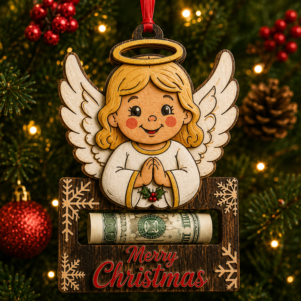Christmas Cash Gift Ornament | Money Holder Tree Decoration 10 Styles