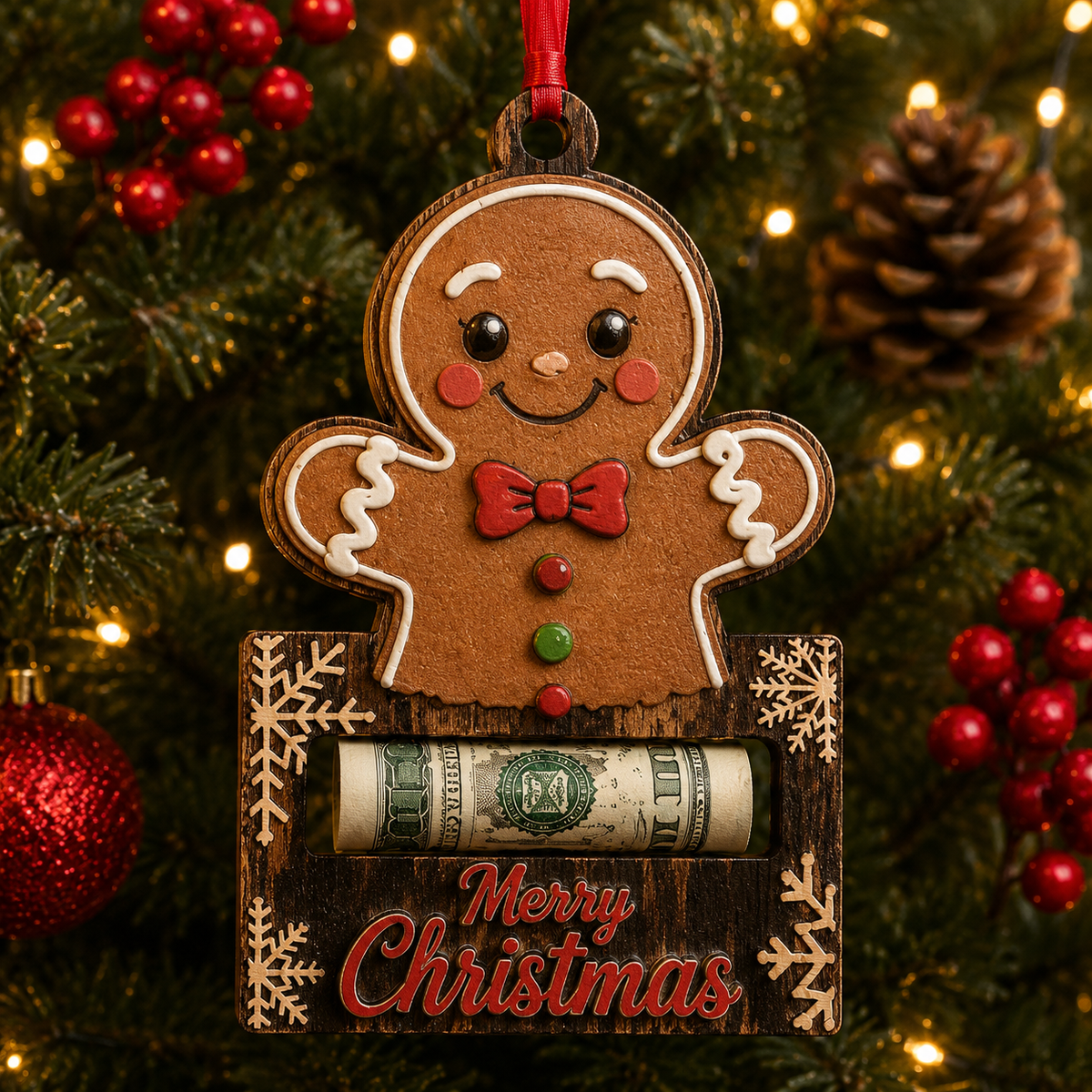 Christmas Cash Gift Ornament | Money Holder Tree Decoration 10 Styles