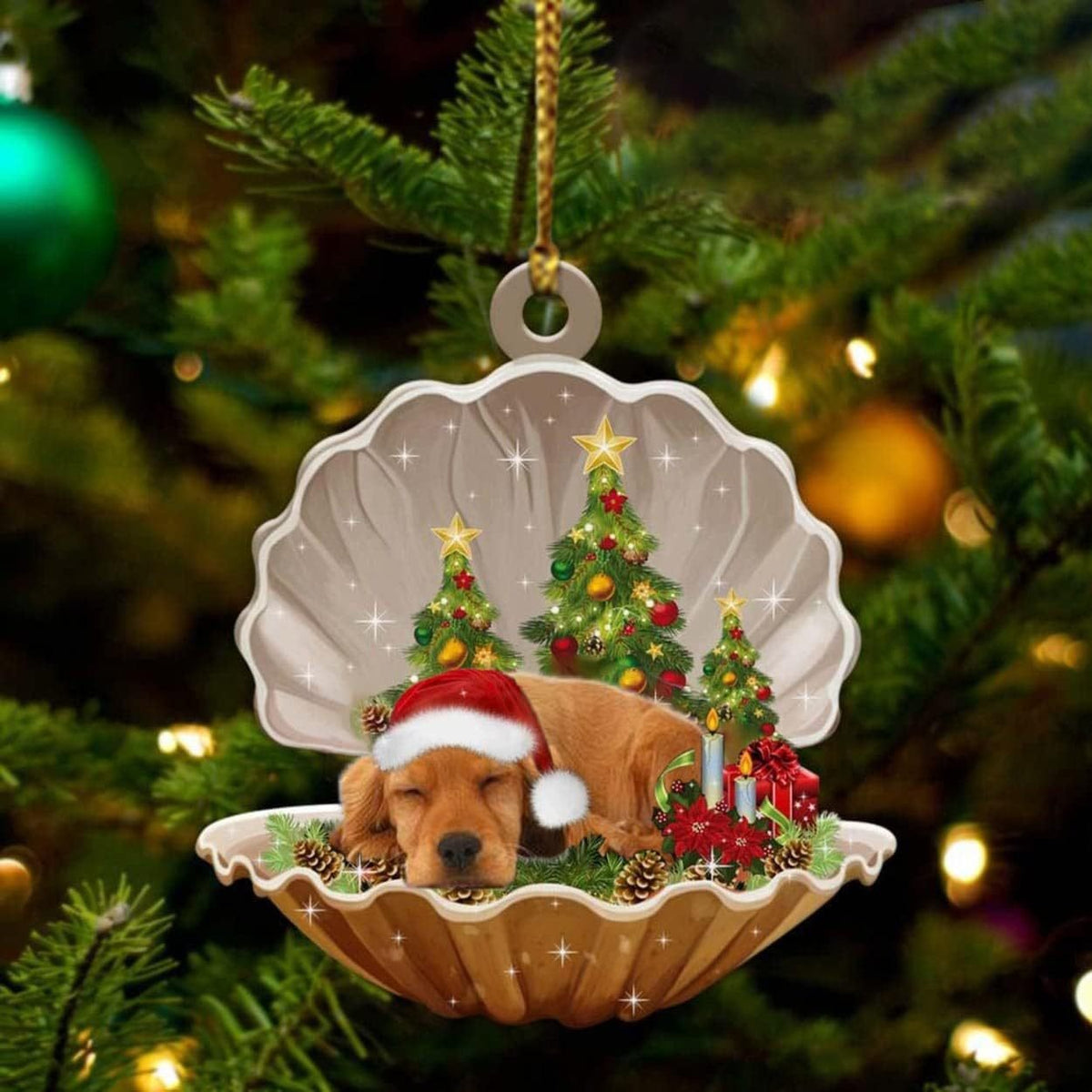 2024 Christmas Party Sleeping Dog Decoration