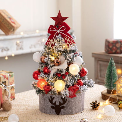 Flocked Pink Mini Christmas Tree Set (Free Shipping for Two Pieces)