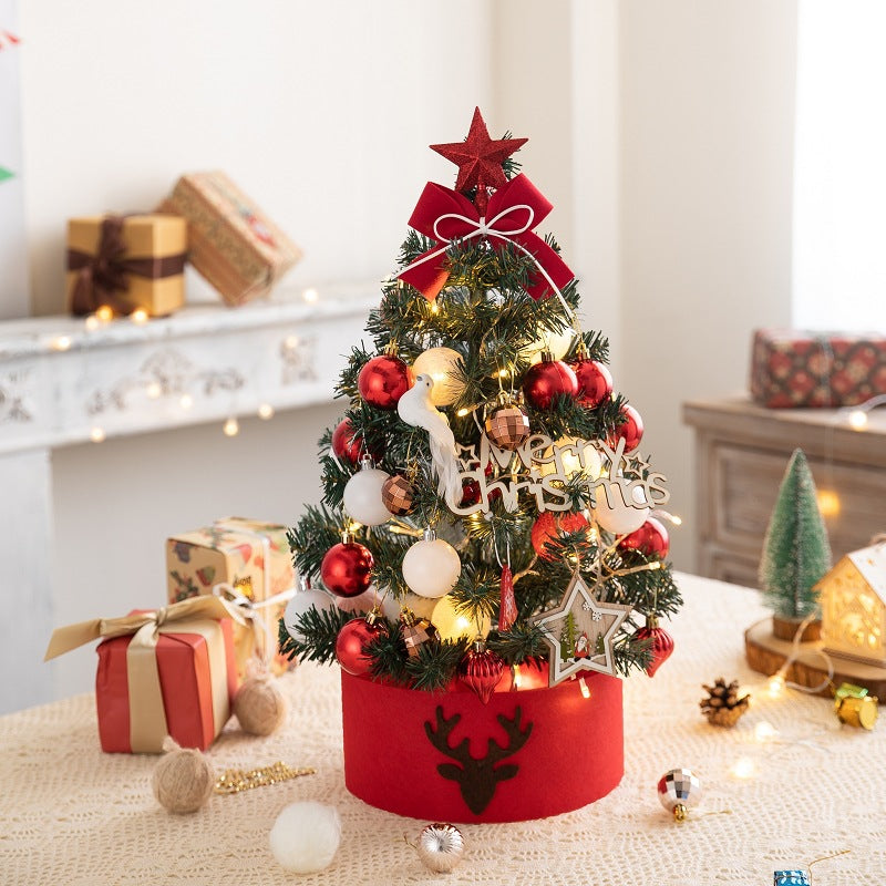 Flocked Pink Mini Christmas Tree Set (Free Shipping for Two Pieces)