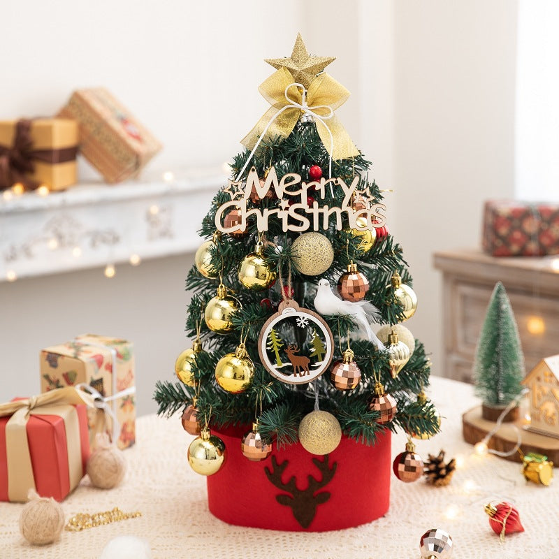 Flocked Pink Mini Christmas Tree Set (Free Shipping for Two Pieces)
