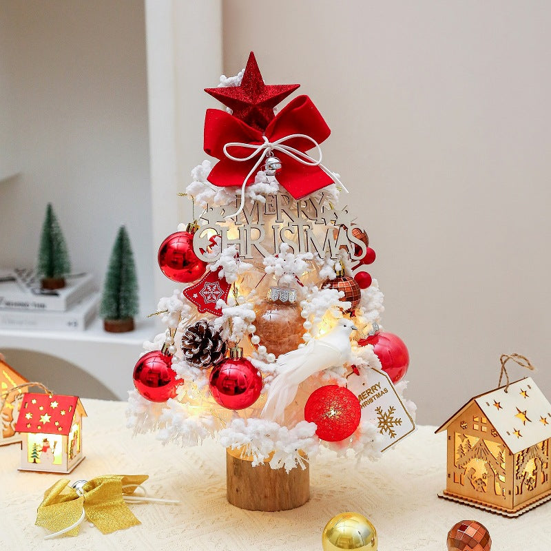 Flocked Pink Mini Christmas Tree Set (Free Shipping for Two Pieces)