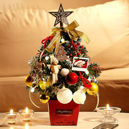 Flocked Pink Mini Christmas Tree Set (Free Shipping for Two Pieces)