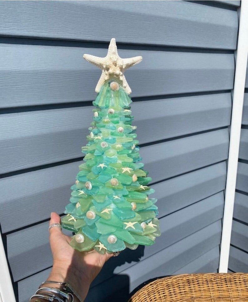 CHRISTMAS SEA GLASS TREE