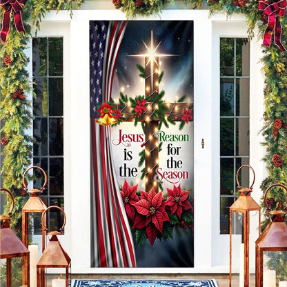 Jesus Christ Christmas Door Cover Jesus Is The Reason For The Season MLN2047D
