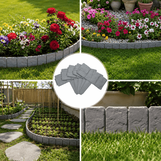☘️Faux Stone Landscape Edging Border with Realistic Natural Rock Appearance