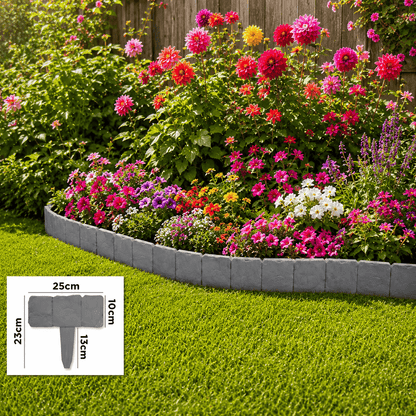 ☘️Faux Stone Landscape Edging Border with Realistic Natural Rock Appearance