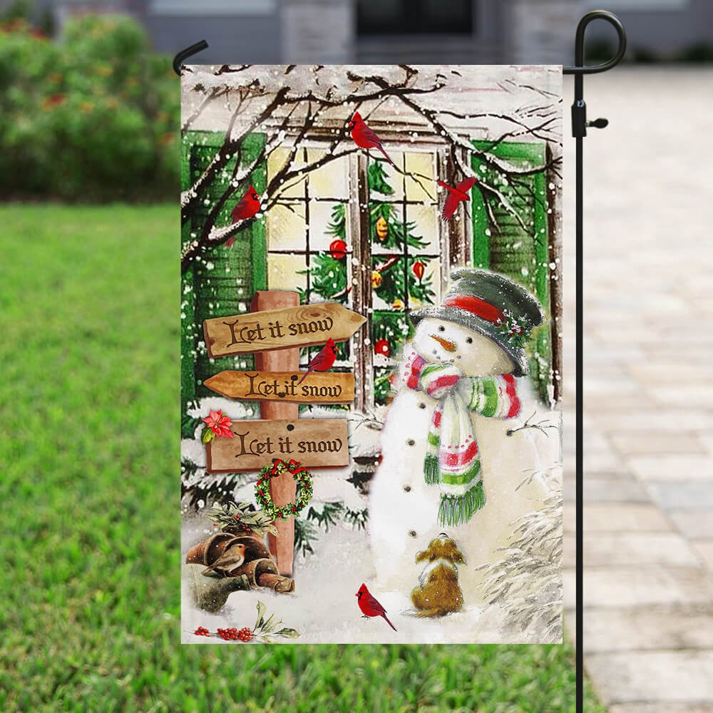 Let It Snow Christmas Flag