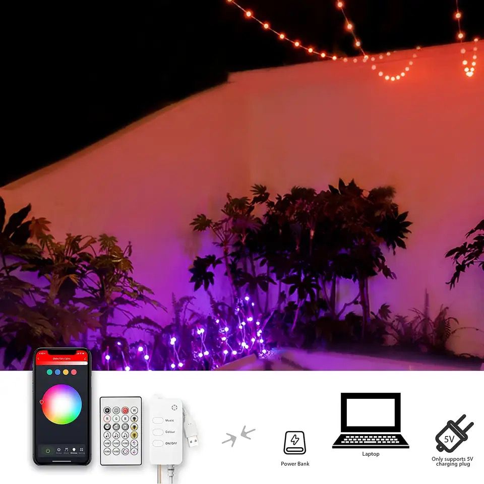 LUCES RGB RITMICAS CONEXION USB + APP + CONTROL REMOTO